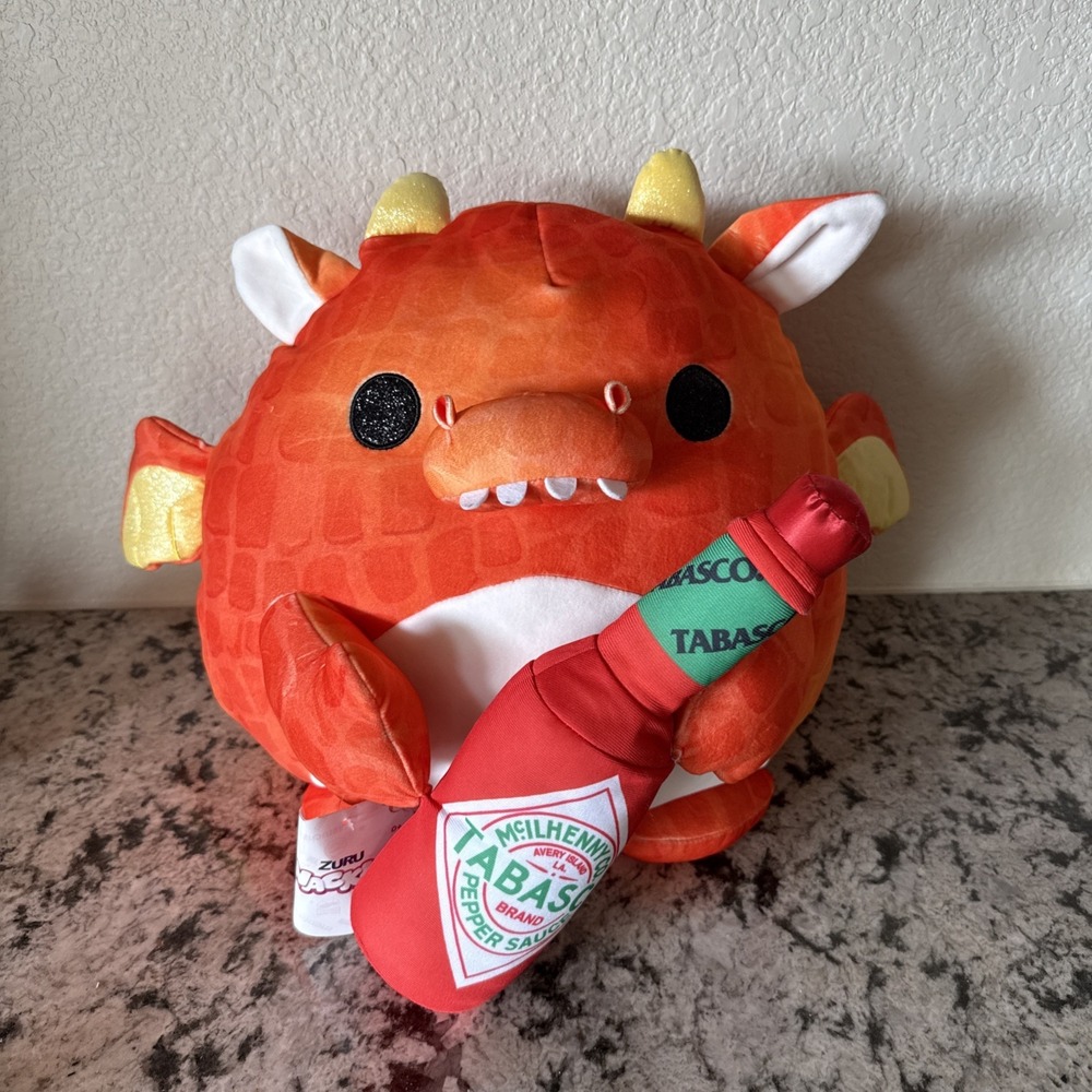 NWT ZURU Snackles Tabasco Dragon Super Sized 14" Ultra Soft Plush Collectible